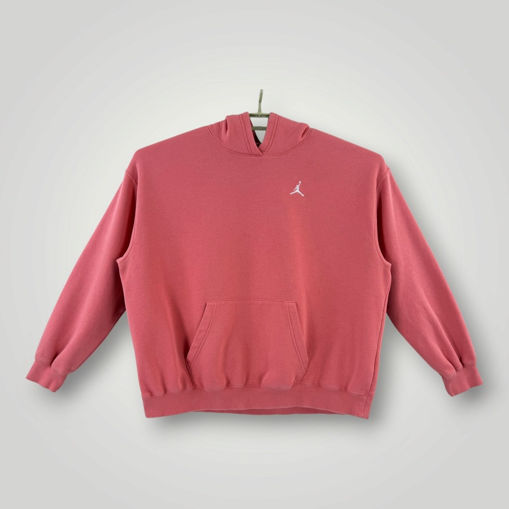 Nike Jordan Brooklyn Essentials Women Fleece Hoodie Coral Pink FV7071-603 XL